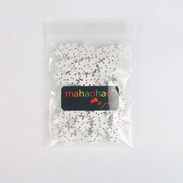 Mahaohao White Snowflake Buttons Assorted Holiday Collection Snowflakes Buttons Embellishments
