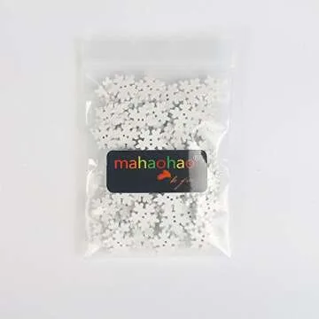 Mahaohao White Snowflake Buttons Assorted Holiday Collection Snowflakes Buttons Embellishments