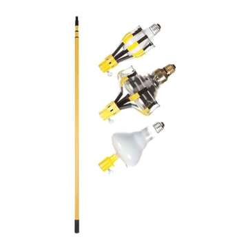 BAYCO LBC-600SDL8 Light Bulb Changer w/11' 3-Section Steel Pole & 3 Changer Heads