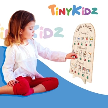 Wooden Chore Chart Visual Schedule for Kids Routine