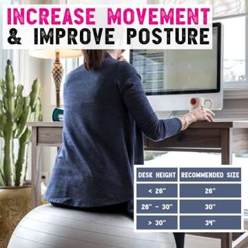 Live Infinitely Exercise Ball - Professional Grade Stability Ball