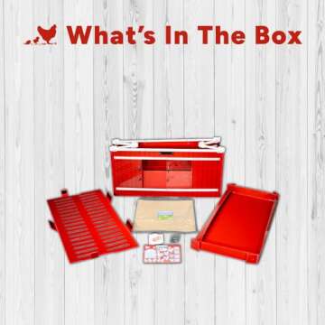 RentACoop Big Red Barn Folding Chick Brooder with Jute Liner Pad