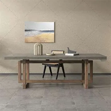 Stylish RAGGZZ Grey Dining Table For 6 | Eco-Friendly Wood