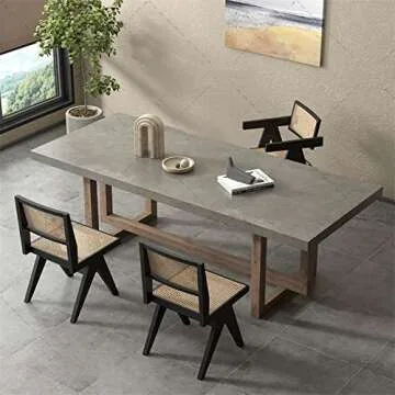 Stylish RAGGZZ Grey Dining Table For 6 | Eco-Friendly Wood