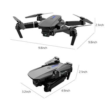 Dual -Shot 1080P Folding Aerial Drone, Hd Camera, Wifi Map High -Definition Aircraft, Remote Control Toy Gifts