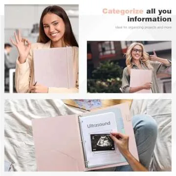 Ospelelf Vintage Leather Binder for Professionals and Students