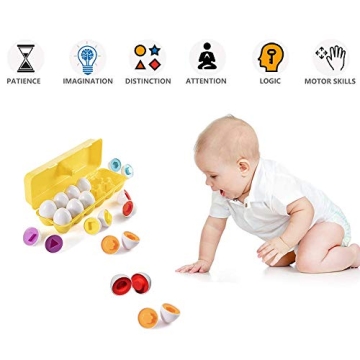 Engaging JUNBESTN Easter Eggs for Toddlers - Color & Shape Learning