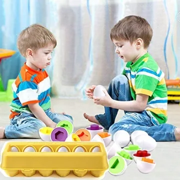 Engaging JUNBESTN Easter Eggs for Toddlers - Color & Shape Learning