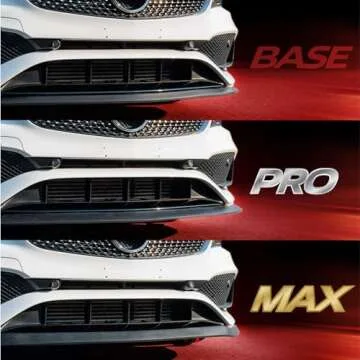 EZ Lip Front Splitter PRO – Universal Fit 2-inch Lip Spoiler, Car Accessory to Protect and Customize Your Ride, Black