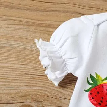 GRNSHTS Baby Girl Birthday Outfits Cake Smash Strawberry One Romper Tutu Skirt Headflower Party Photo Photography Clothes(Red,12-18M)