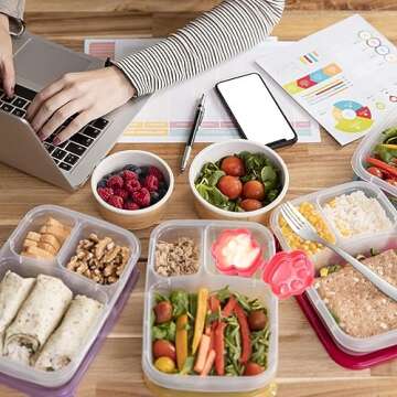 Adorable WXOIEOD Salad Container Set - Leakproof & Cute