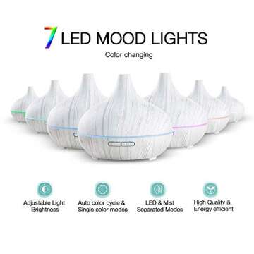 Cool Mist Humidifiers with Essential Oil Diffuser Function