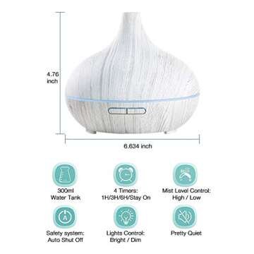 Cool Mist Humidifiers with Essential Oil Diffuser Function