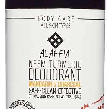 Alaffia Neem Turmeric Activated Charcoal Deodorant 2.65oz