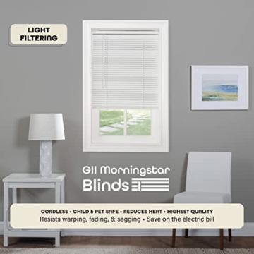 Achim Cordless Light Filtering Mini Blinds in Pearl White