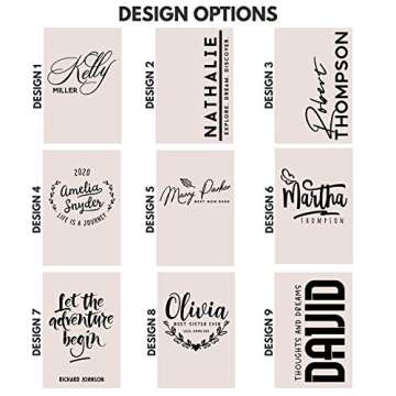 Personalized Leather Journal, Dark Brown, Lined Pages - Notebook for Women, Men, Traveler - Customiz...