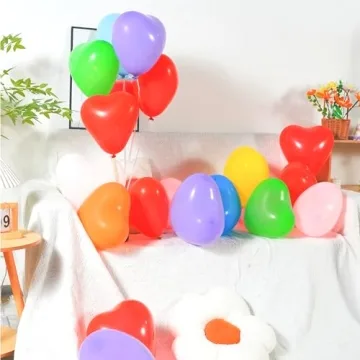 100 Heart Shaped Balloons for Valentine's Day Weddings