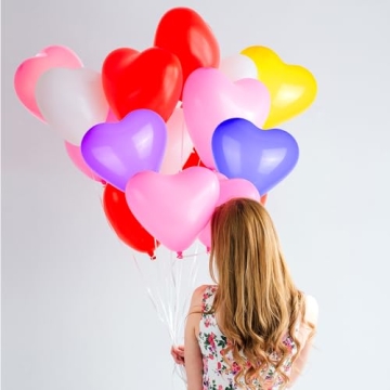100 Heart Shaped Balloons for Valentine's Day Weddings