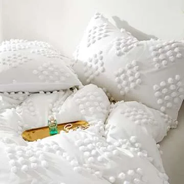 Elegant Boho White Comforter Set for All Seasons