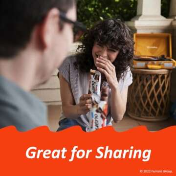 Kinder Bueno, Bulk 30 Pack, Milk Chocolate and Hazelnut Cream, Stocking Stuffers, 2 Individually Wrapped Chocolate Bars per Pack, 1.5 oz Each