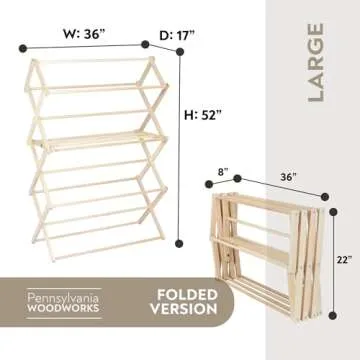 Durable Maple Hardwood Clothes Drying Rack - USA Made