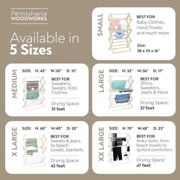 Durable Maple Hardwood Clothes Drying Rack - USA Made