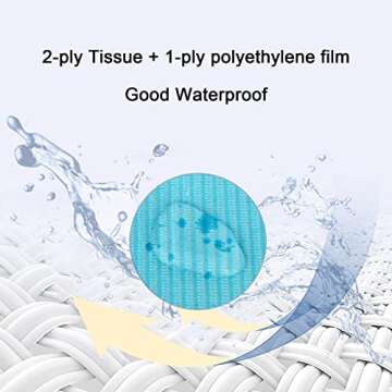 Yangna Dental Bibs 50pcs Disposable Bibs 3 Ply Waterproof Table Covers 13" x 18" Dental Bibs Sheets Cloths Clean Pad Patient Bibs Tray Covers Dental Supplies