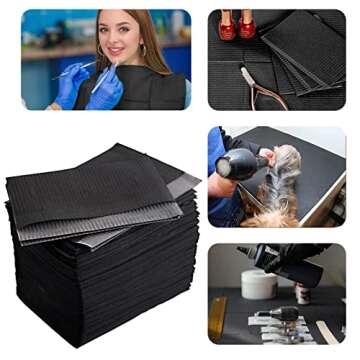 Yangna Dental Bibs 50pcs Disposable Bibs 3 Ply Waterproof Table Covers 13" x 18" Dental Bibs Sheets Cloths Clean Pad Patient Bibs Tray Covers Dental Supplies