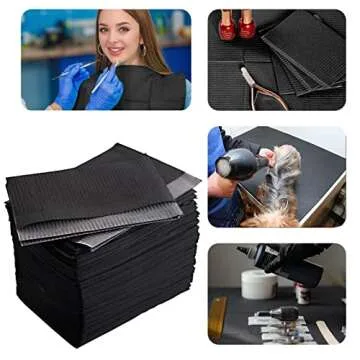 Yangna Dental Bibs 50pcs Disposable Bibs 3 Ply Waterproof Table Covers 13" x 18" Dental Bibs Sheets Cloths Clean Pad Patient Bibs Tray Covers Dental Supplies