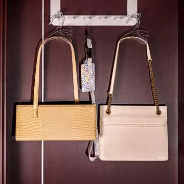 CoHoXXYY Acrylic Purse Hanger Closet Keep Your Totes and Handbags Organized and in Perfect Shape (Clear 4 Pack)