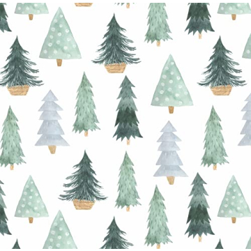 Stesha Party Green Trees Gift Wrap - Elegant & Versatile