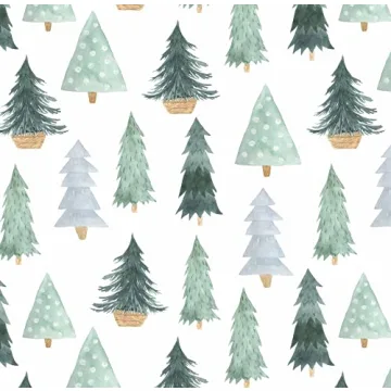 Stesha Party Green Trees Gift Wrap - Elegant & Versatile