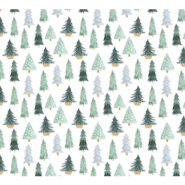 Stesha Party Green Trees Gift Wrap - Elegant & Versatile