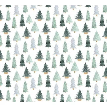 Stesha Party Green Trees Gift Wrap - Elegant & Versatile