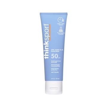Thinksport SPF 50+ Mineral Sunscreen - Safe, Effective Protection for Active Lifestyles