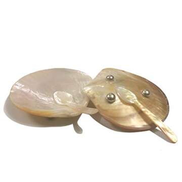 HHA 2-Set Mother of Pearl Caviar Dish and Spoon (Yellow)