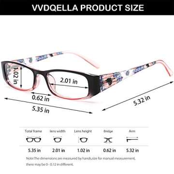 VVDQELLA Blue Light Blocking Glasses, UV Protection Spring Hinges Computer Reading Glasses, Sleep Better for Women 2Pairs (Pink, 3.00)