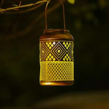 Stylish Solar Lanterns Outdoor 2 Pack for Garden Decor