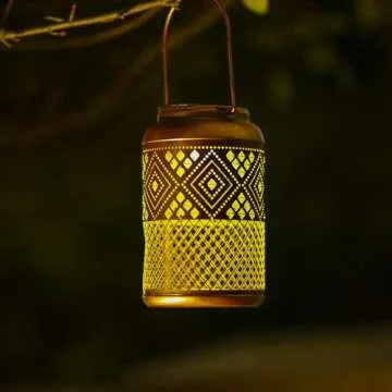 Stylish Solar Lanterns Outdoor 2 Pack for Garden Decor