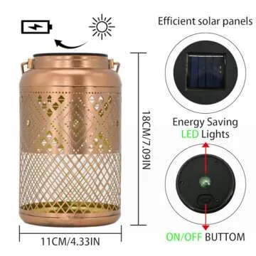 Stylish Solar Lanterns Outdoor 2 Pack for Garden Decor