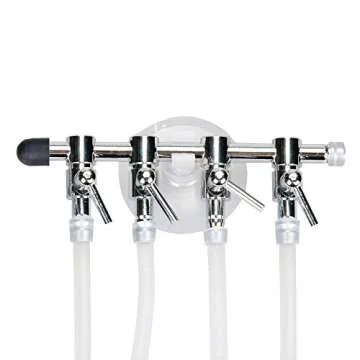 BornFeel Aquarium Air Pump Splitter 13 in 1 Set 4-Way Air Flow Control Lever Valve & 4 Non-Return Ch...