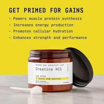 BEYOND RAW Creatine HCl Powder for Men and Women | Muscle Strength, Energy Production, Cognitive Support, Cellular Hydration | Science-Backed, Lab Grade Formula | 120 Servings