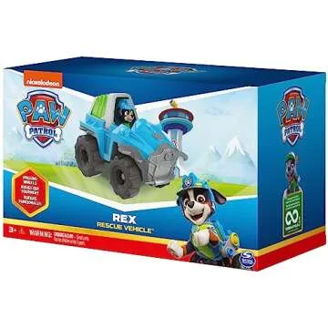 Paw Patrol, Rex’s Dinosaur Rescue Vehicle with Collectible Action Figure, Kids Toys for Ages 3 and Up