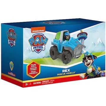 Paw Patrol, Rex’s Dinosaur Rescue Vehicle with Collectible Action Figure, Kids Toys for Ages 3 and Up