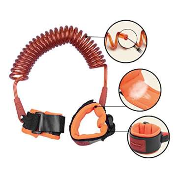 OFUN Toddler Leash Safety Harness, Baby Leash for Walking, Anti Lost Wrist Link 2.5m, Walking Safety Harness for Kids, Toddler Leash Harness