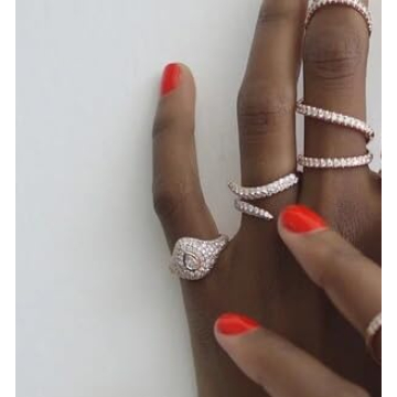 Pear Cut Diamond Pinky Ring 14K Gold Plated Handmade