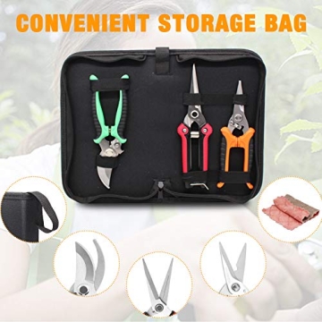 SUMYOUNG Pruning Shears Set - 3 Durable Garden Scissors