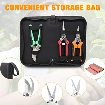 SUMYOUNG Pruning Shears Set - 3 Durable Garden Scissors