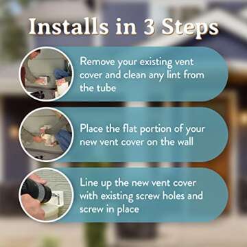 Heartland Natural Energy Saving Dryer Vent Closure - Outside Heartland Dryer Vent Cover Adapts to Outdoor Siding