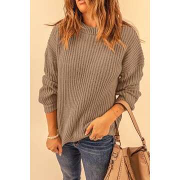 PRETTYGARDEN Women's Fashion Sweater Long Sleeve Casual Ribbed Knit Winter Clothes Pullover Sweaters...